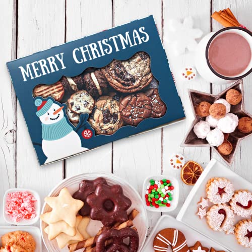 Christmas Cookie Boxes - 12 Pack - Assorted Bakery Gift Boxes with Window - color: Christmas Characters