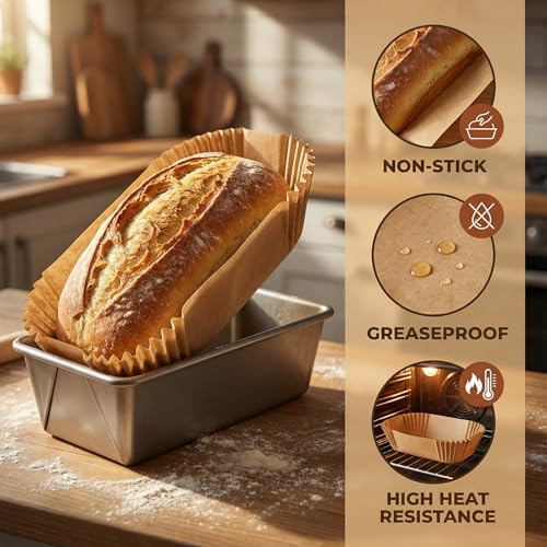 Loaf Pan Liners, 160Pcs Bread Pan Liners for Baking Bread 9x5, 9.5 x 5 Inch, Food Grade, Oil Proof, Heat Resistant, Non-Stick Disposable Parchment Paper for Oven, Air fryer, Pans, Baking - size: 160PCS 9.5 x 5in Loaf Pan Liners