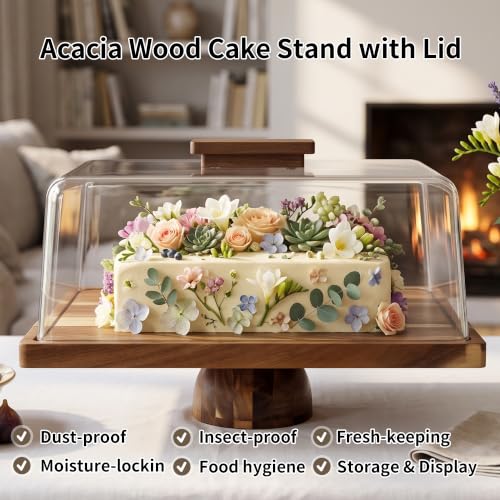 Rectangular Cake Stand Dessert Serving Tray Kitchen Home Display
