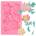 Rose Fondant Molds, Peony Kitchen Baking Silicone Mold - color: Rose Fondant Molds