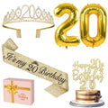 YeohJoy Gold 20th Birthday Decorations for Her - style: 20th