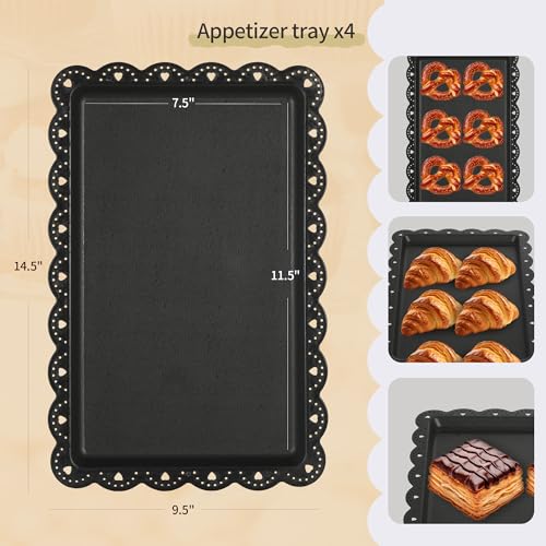 Pack of 11 NWK Cake Stand Set of Cupcake Stand, Tray & Table Cloth (Black) - color: Black