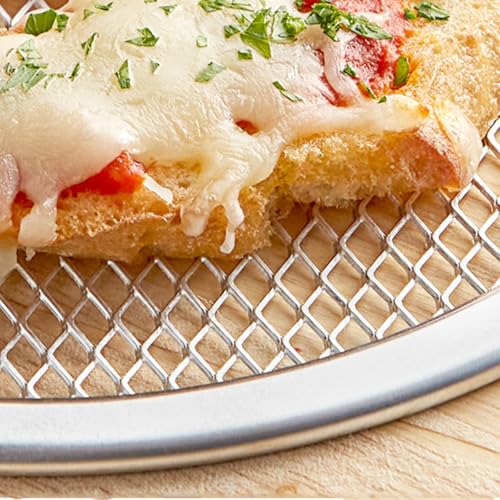Pizza Screen 14 Inch 2 Pack Aluminum Pizza Pan Restaurant-Grade Baking Screen,Oven-Safe - size: 14 inch Pizza Screen
