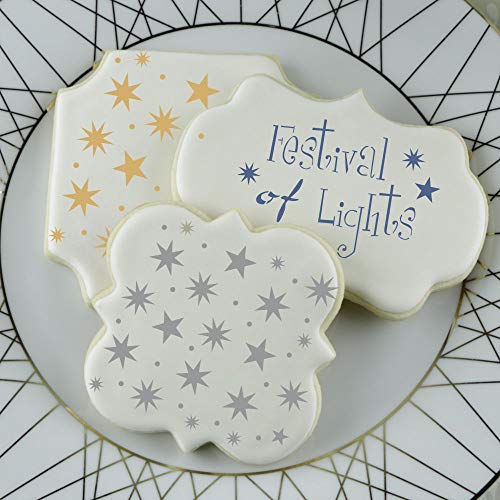 Hanukkah Cookie Stencils - Food Grade for Cake and Cookie Decorating - Set of 3 Reusable