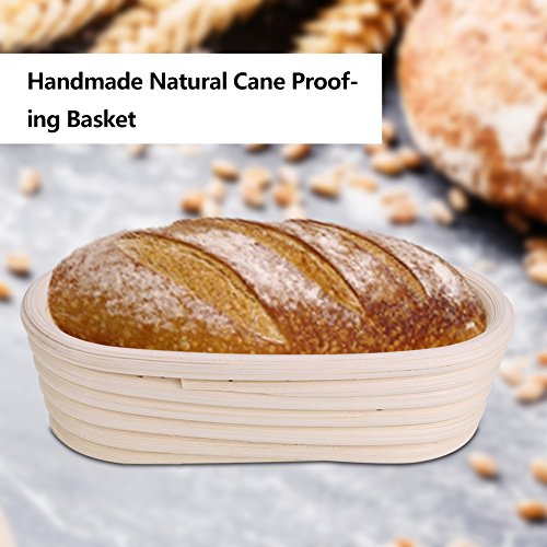 Oval Banneton Proofing Basket 28 x 14 x 8 cm Handmade Cane