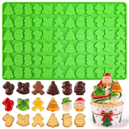 Mini Christmas Silicone Mold, 1Pcs Christmas Chocolate Molds - color: Green