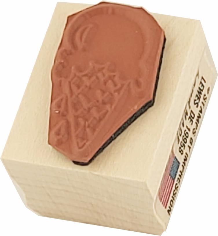 Ice Cream Cone Rubber Stamp