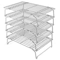 Leonyo 5-Tier 15x10IN Cookie Cooling Rack for Cooking Stackable Collapsible