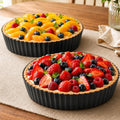 9.45*2.2 Inch Quiche Pans 2 Pack. Removable Bottom, Non-Stick Coating, Rugged Carbon Steel Baking Dish for Tart Quiche Pie. Metal Mold Gift for Women Wife Christmas Thanksgiving Party Festival - size: 9.45*2.2IN