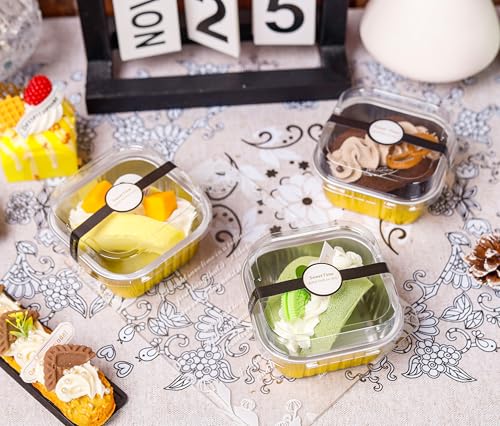 NPLUX Halloween Mini Cake Tins, 5oz 50 Pack Gold for Dessert Tables - color: Gold, size: 5 OZ