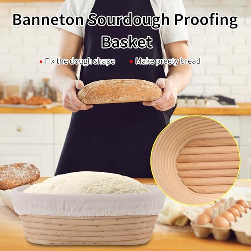 9.8 Inch Banneton Bread Proofing Basket Oval Sourdough Bread Basket