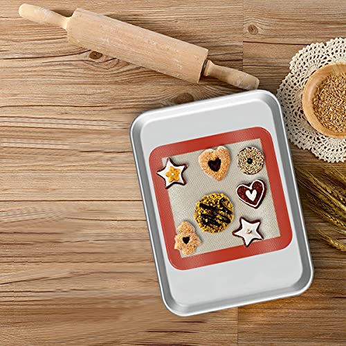 AMYONE Square Silicone Baking Mats for 9 Inch Baking Pan, Platinum, 2PCS - size: 9"L x 9"W