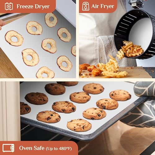 GTJ Silicone Baking Mat Roll, Reusable Baking Sheet Liners, 20 in x 6 ft - color: White, size: 72"L x 20"W