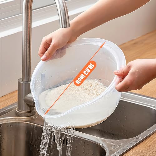 Japanese Rice Strainer Quinoa Washing Bowl Small Grains Washer Cleaner - color: Clear
