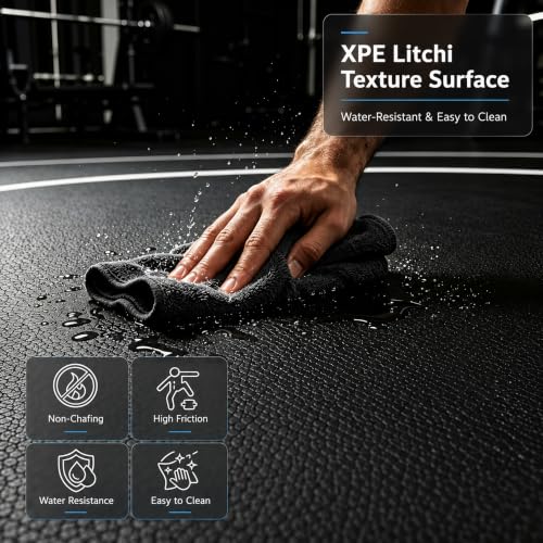 Rollable Wrestling Mat, 1.2" XPE Foam Mats for BJJ Jiu Jitsu & Judo - color: Black, size: 10'x10'