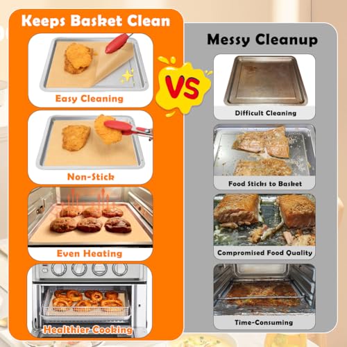YQL 9x11 Inch 150PCS Air Fryer Disposable Liners, Unbleached Parchmen Paper - size: 9x11 Inch