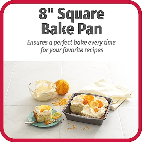 GoodCook Everyday Nonstick Steel Square Pan, 8", Gray (Pack of 2) - size: 8"(Pack of 2), style: Square Pan