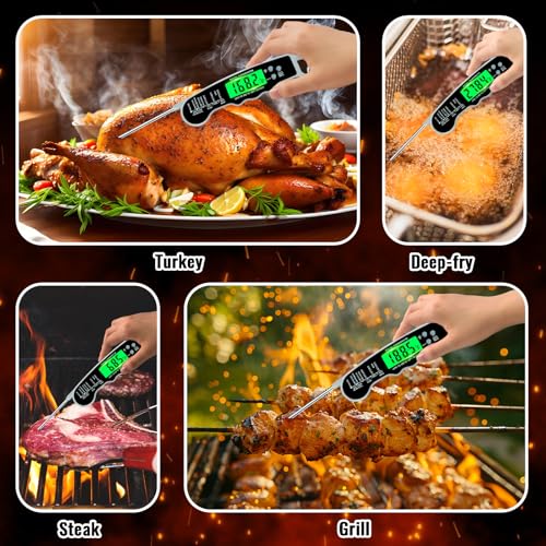 Meat Thermometer Digital, Instant Read Digital Meat Thermometer - color: Grey