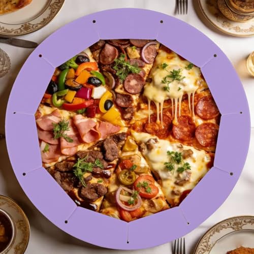 2PCS Adjustable Pie Crust Shield Protector Silicone Baking Pie Ring Pie Crust Cover Heavy Duty Edge Protector Pie Crust Tools Pie Saver Pie Guards Pie Pans Fits 8-inch to 10-inch (Purple) - color: Purple