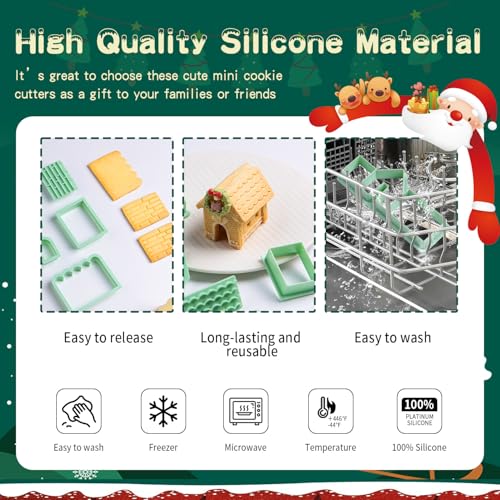KALAIEN 4 Pcs Gingerbread House Cookie Cutter Set - color: 4 pcs
