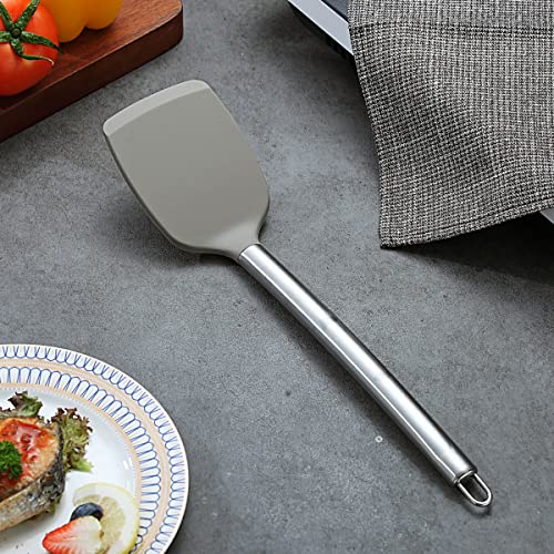 Berglander Spatulas, Non-stick Silicone Solid Turner,Barbecue Spatulas Turner For Cooking, Kitchen Dishwasher Safe, Easy to Clean - style: f. Solid Turner