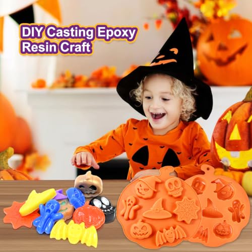 Halloween Soap Molds, 2-Pack Halloween Theme Silicone Molds 14 Cavity - color: Halloween Soap Molds