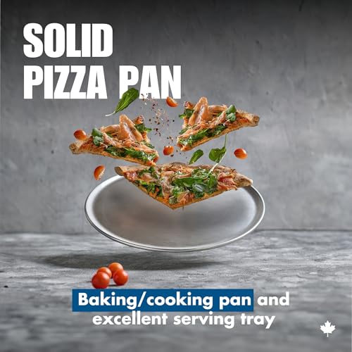 Norjac 14 Inch Pizza Pan, 2 Pack, Round Aluminum Pans, Baking Tray for Oven, Rust-Free, Durable & Long Lasting - size: 14in-2pk