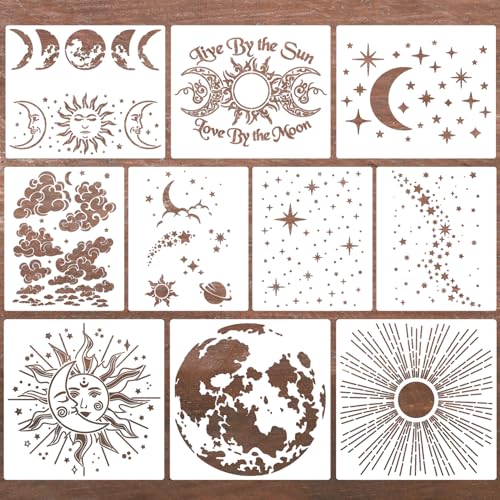 Moon Stencil Star Stencils for Painting 12" - style: Moon