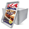 100 Pack Aluminum Pans 18" x 13" Half Size Disposable Foil Pans - size: 13" × 18" 100PACK