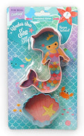 Handstand Kitchen 2-piece Cookie Cutter Set - Mermaid and Scallop Shell - color: Mermaid