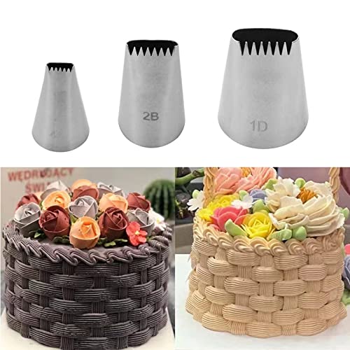 Symphony Wire Tips, Stainless Steel Icing Piping Nozzles For Pastry Fondant Tools (D) - color: D