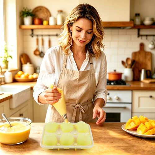Mango Mold Silicone for Baking Pastry, 6-Cavity Mango Shape Silicone Mold for Baking Pudding, 3D Mango Fruit Molds Silicone for Pastry, Pudding, Chocolate, Candy, Ice Cream - color: 6-Cavity Mango Shape Mold
