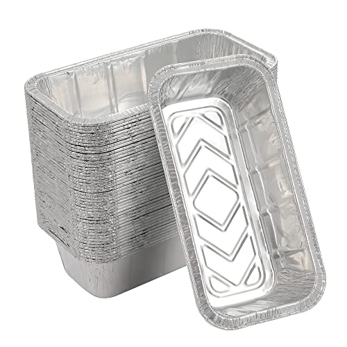 Waytiffer Loaf Pans [50 Pack] 2Lb Heavy Duty Disposable Aluminum Foil Premium Bread Tins Standard Size - 8.5" X 4.5" X 2.5" Perfect for Homemade Cakes & Breads - size: 50 PACK
