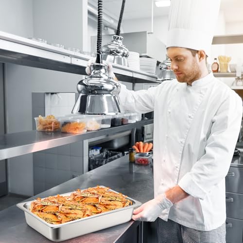 Tioncy 2 Pack Perforated Hotel Pans Set, Half Size, 2.5 Inches, 4 Inches - size: Half Size, 2.5 Inches, 4 Inches