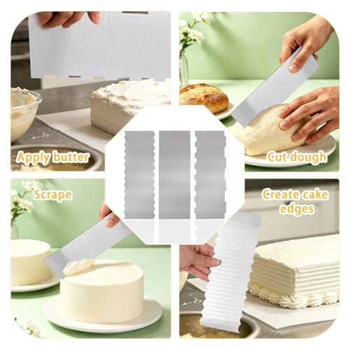9 Inch Cake Scraper Smoother, Cake Decorating Tools for Buttercream