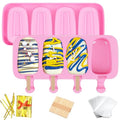 Cakesicle Mold,Popsicle Molds Silicone Cake Pop Mold(Small-Pink) - color: Small-Pink