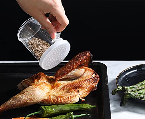 New Star Foodservice 22513 Plastic Dredge with 3 Snap-on Lid, Seasoning Sugar Spice Pepper Shaker, 10 OZ (Pack of 2) - size: 3 oz. (Pack of 2)