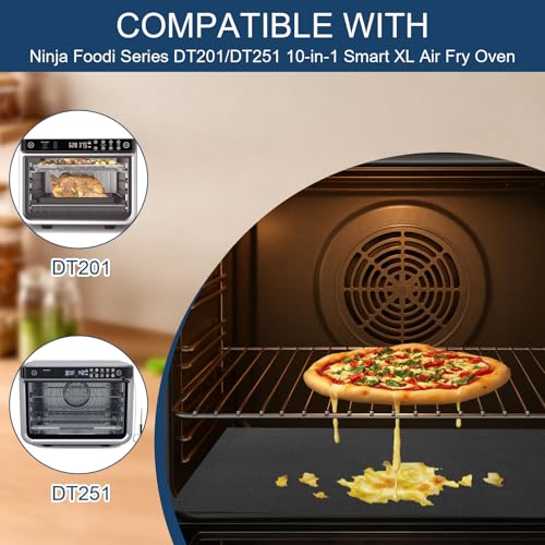 GCQ Oven Liners for Ninja DT201 DT251 Foodi 10-in-1 Smart XL Air Fry Oven, 10.83"x12.4" Oven Liner for Bottom of Oven Non-Stick Heat-Resistant Reusable Mats, 4 Pack