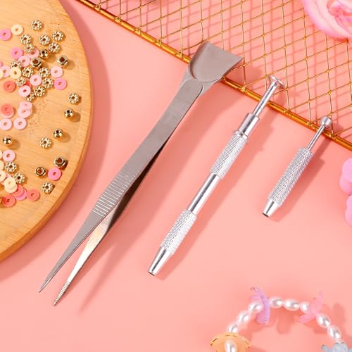 3pcs Sprinkles Tools for Cake Decorating, Stainless Steel Jewelry Earring Piercing Ball Bead Holder Claw Pearl Grabber Tool Tweezers with Shovel Head for Cake Cookie Cupcake Decoration