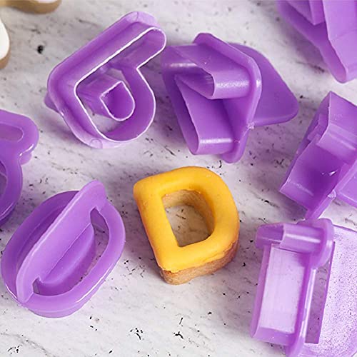 BlingKingdom 40 PCS Mini Alphabet Cookie Cutters, Fondant Letter Cutter Set