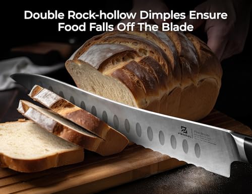 Piklohas Resharpenable Bread Knife for Homemade Bread, 8 Inch - size: 8"