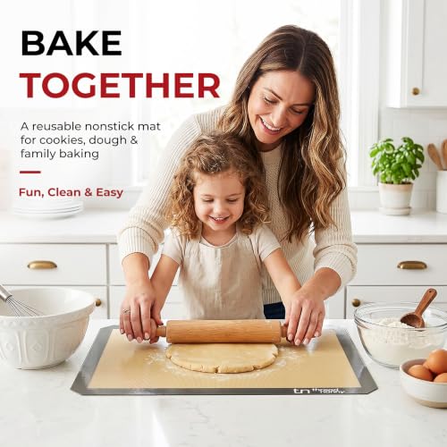 Silicone Baking Mats Half Sheet Non Stick for Oven Reusable 4 Pack - Thick Heavy Duty Silicone Baking Mat Cookie Sheet 1/2 Size for Macaron & Pastry - Half Size Rectangular Cooking Oven Liner Pad - size: 4 Half Sheets