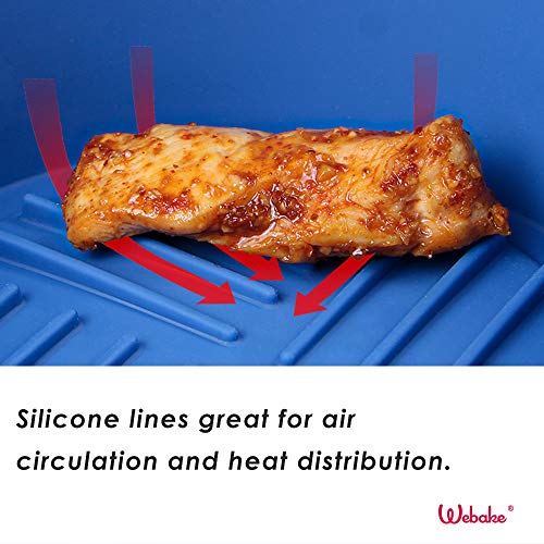 Webake Silicone Air Fryer Basket for Baking - size: 8 Inch