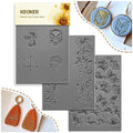 Keoker Pumpkin Polymer Clay Texture Sheets, Clay Texture Mat for Making Earrings Jewerly, Polymer Clay Earrings Tools (Fall Texture Sheet 1-3) - color: Fall texture sheet 1-3