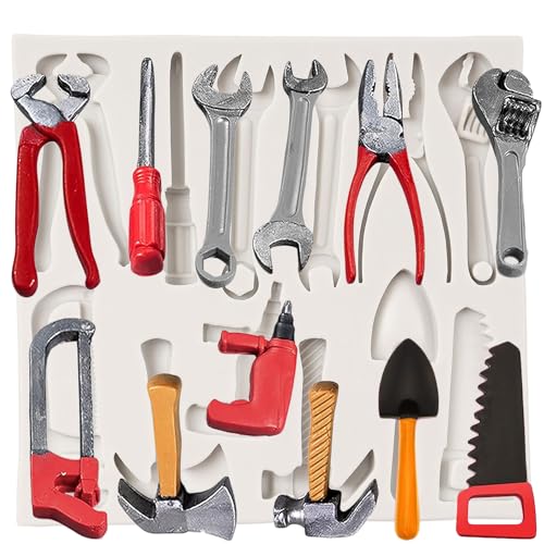 Construction Tools Fondant Silicone Mold Hand Tools Chocolate Mold - color: Style B