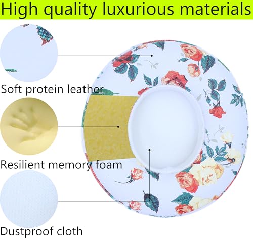 Replacement Ear Pads Compatible with Beats Solo 3 Wireless White Print - color: White Flower Pattern