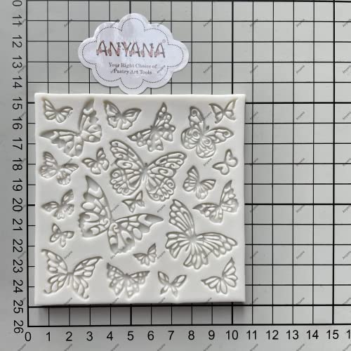 Fondant Impression Mats square fondant impression lace butterfly mould Silicone imprint mold Cake Decorating Supplies for Cupcake Wedding Cake topper Decoration