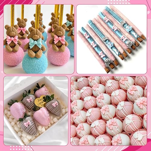 Bow Fondant Molds, AIMEIKI 2 Pack Mini Bows Silicone Fondant Molds Bowknot Candy Chocolate Mold for DIY Cake Decoration - color: Bowknot Molds