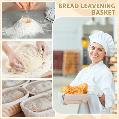 20 Pack Mini Banneton Bread Proofing Basket 7 Inch, Oval