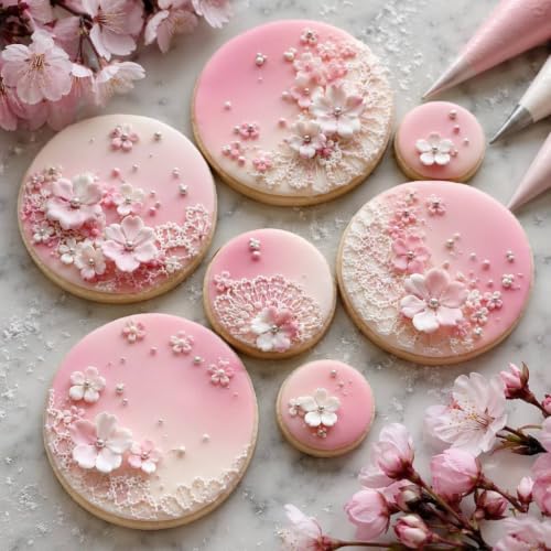 ZADE Round Cookie Cutter Set,7PCS Circle Cookie Cutter for Kitchen Baking - color: Round